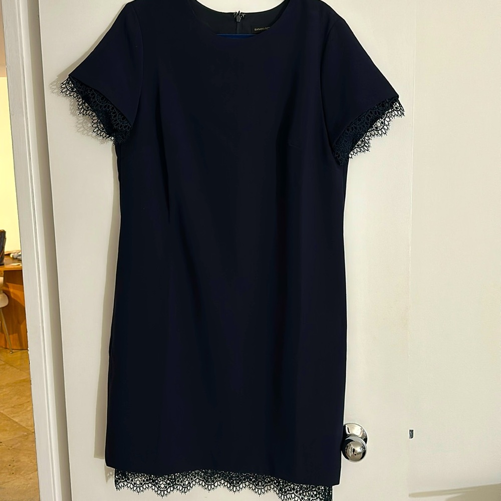 Never worn navy blue fitted dress